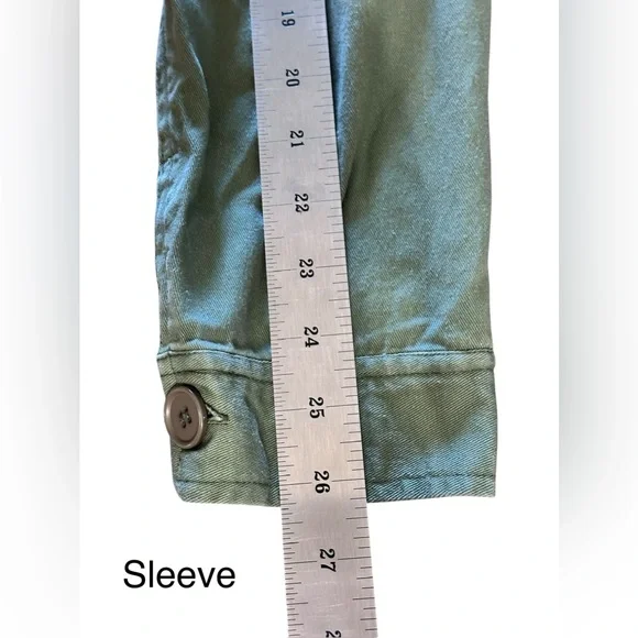Modcloth Olive/ Army Green Utility Jacket with Patterned Accents Tag Size Medium - Picture 15 of 15